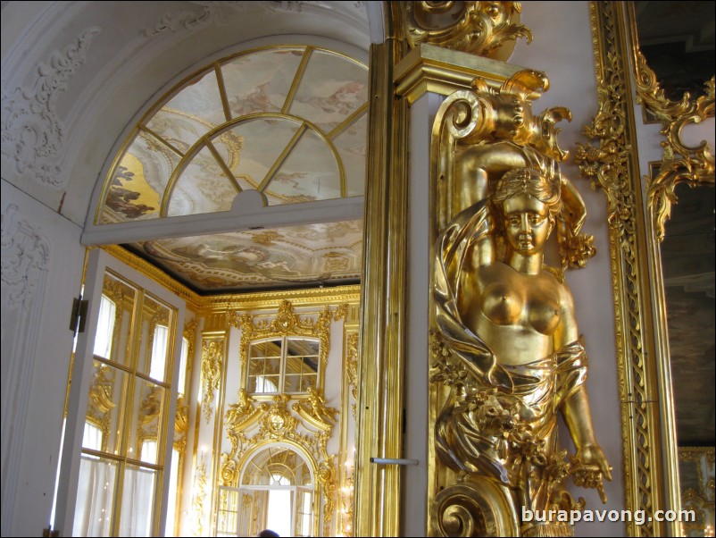 Inside Catherine's Palace in Tsarkoye Selo (Tsar's Village).