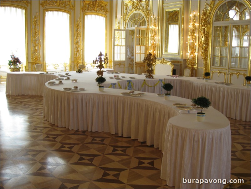 Inside Catherine's Palace in Tsarkoye Selo (Tsar's Village).