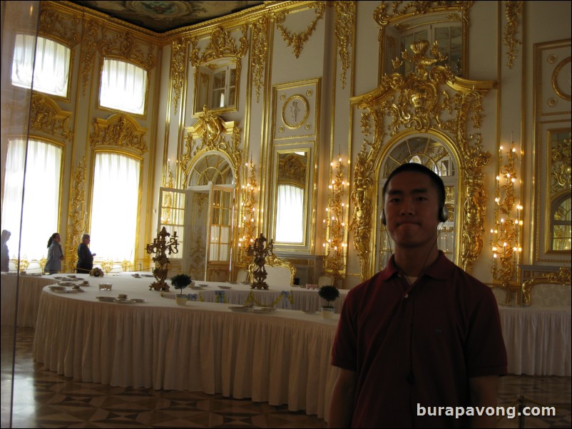 Inside Catherine's Palace in Tsarkoye Selo (Tsar's Village).