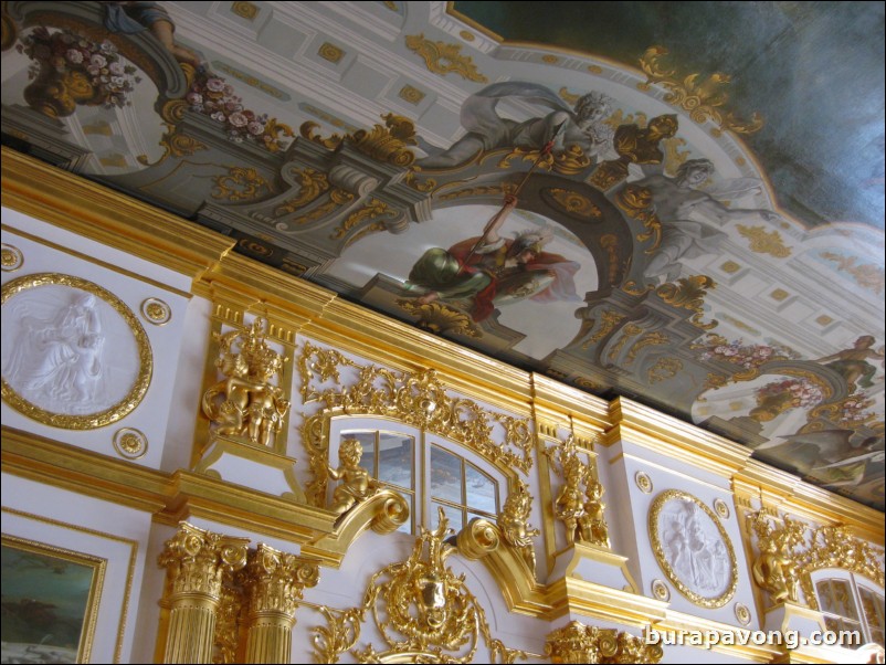 Inside Catherine's Palace in Tsarkoye Selo (Tsar's Village).