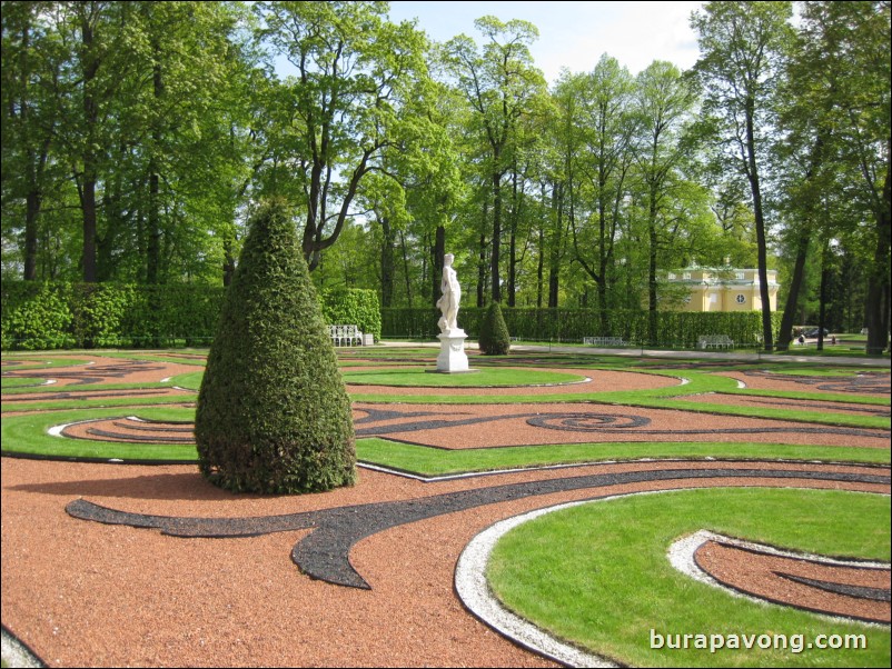 Outside Catherine's Palace in Tsarkoye Selo (Tsar's Village).