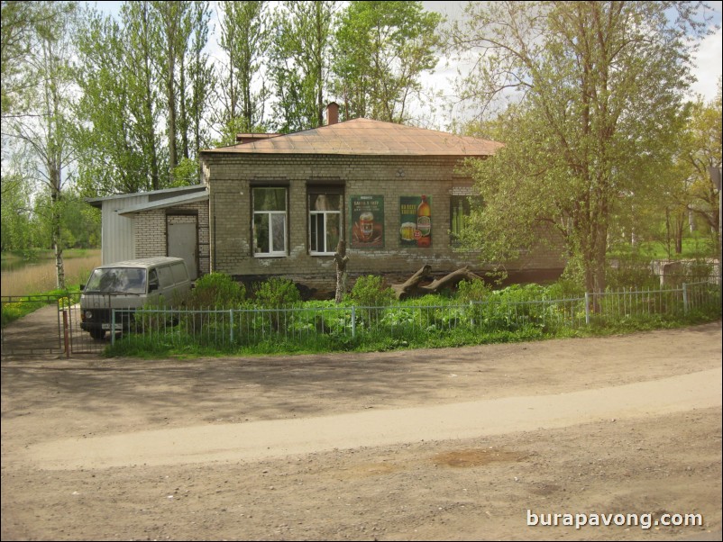 Small neighborhoods spotted along the highway headed towards Peterhof from Pushkin.