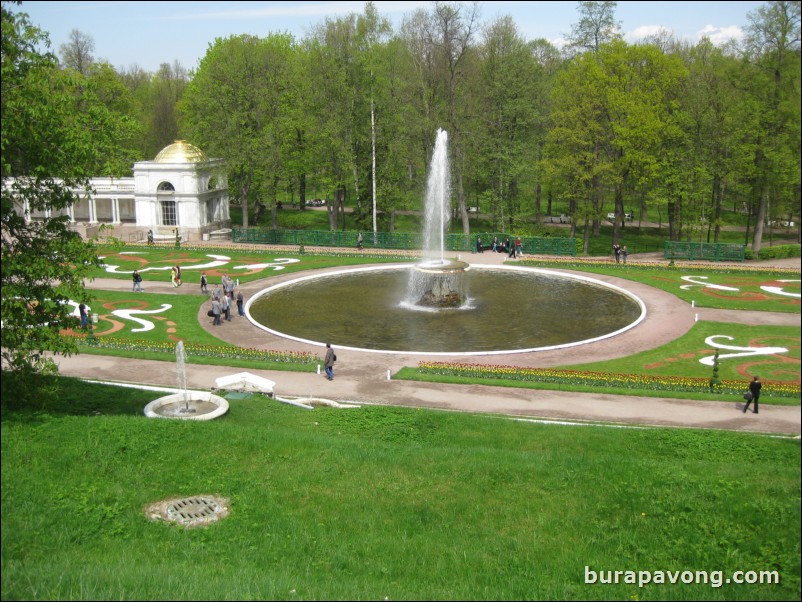 The gardens of Peterhof Palace.