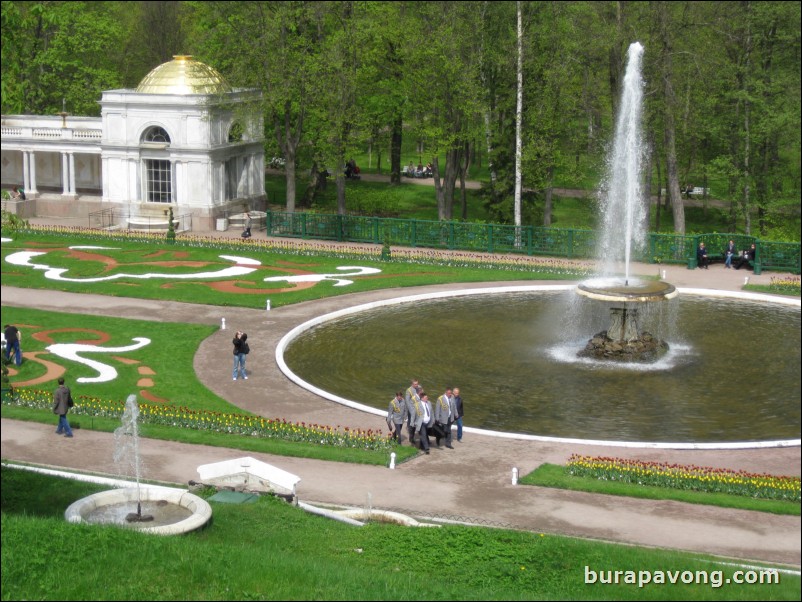 The gardens of Peterhof Palace.