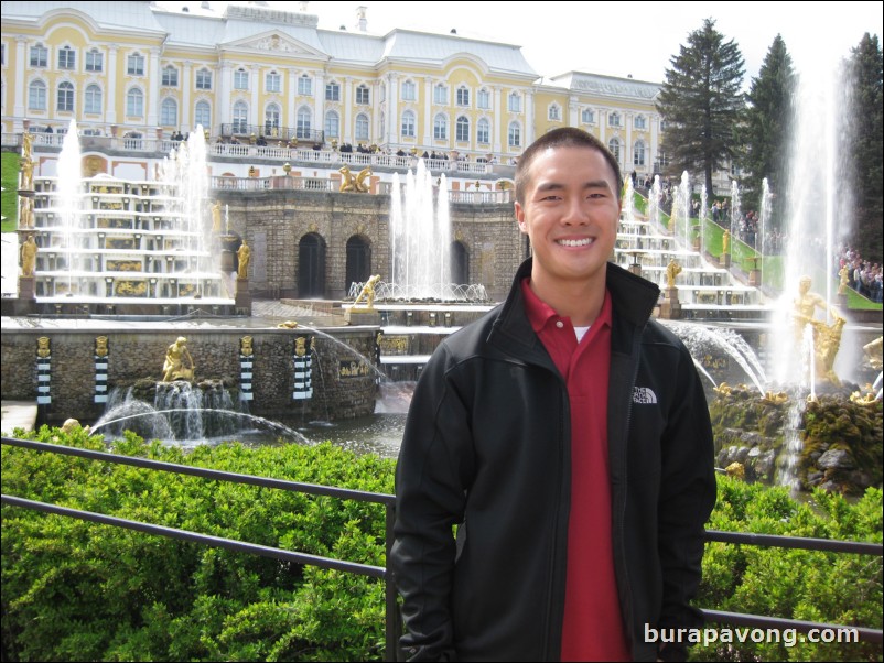 The Grand Cascade, Samson Fountain, and Sea Channel at Peterhof Palace.