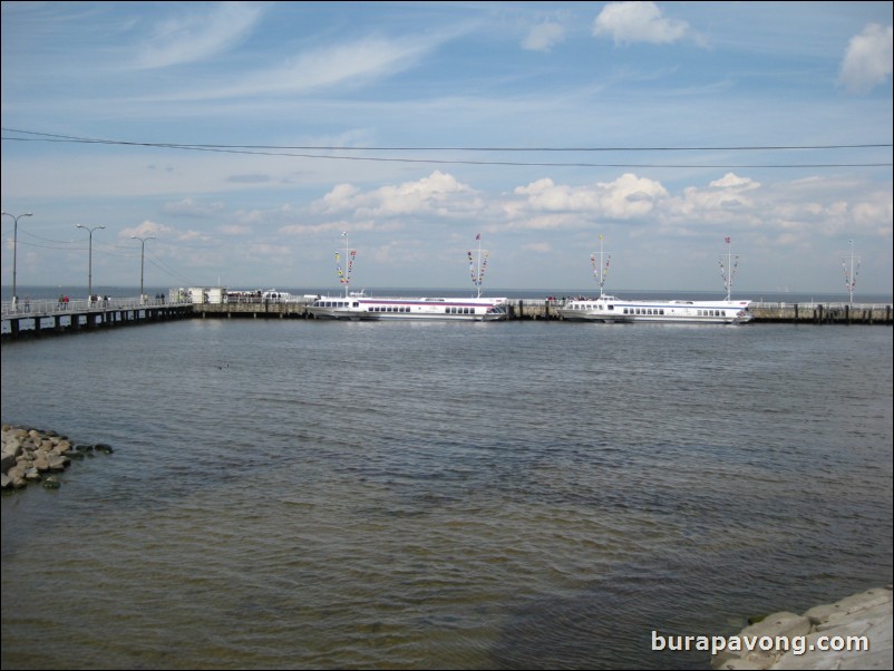 Hydrofoil back to St. Petersburg.