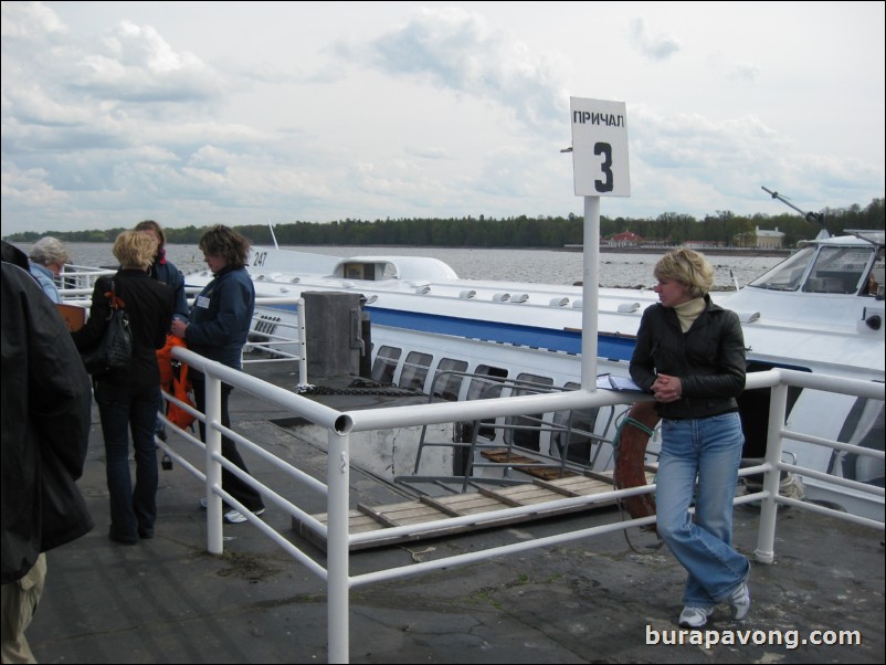 Hydrofoil back to St. Petersburg.