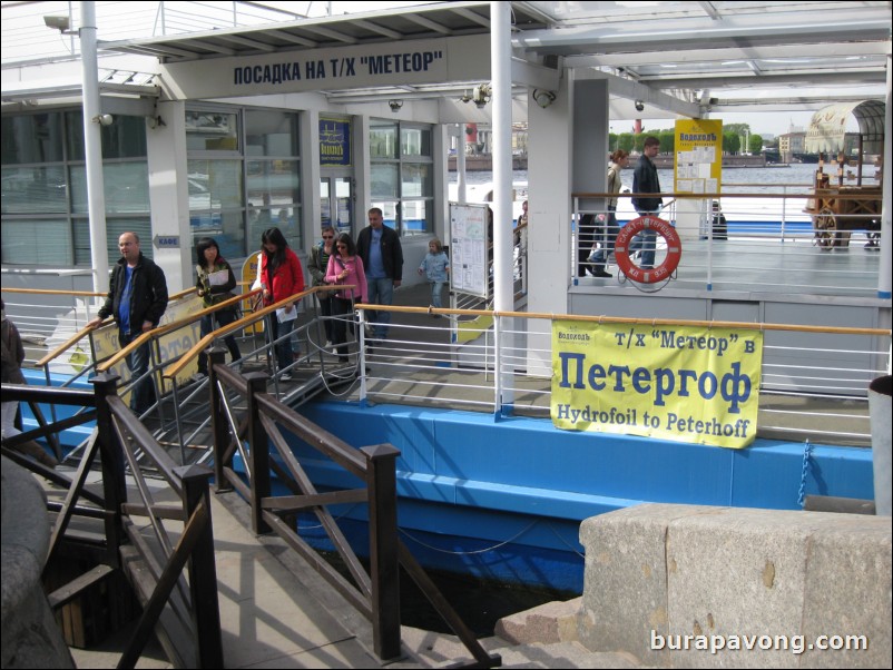 Hydrofoil back to St. Petersburg.