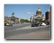 St Isaac's Square with the monument of Nicolas I and St Isaac's Cathedral.