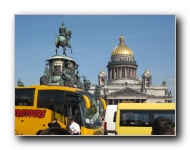 St Isaac's Square with the monument of Nicolas I and St Isaac's Cathedral.