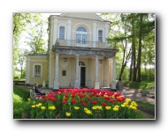 Outside Catherine's Palace in Tsarkoye Selo (Tsar's Village).