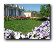 Outside Catherine's Palace in Tsarkoye Selo (Tsar's Village).