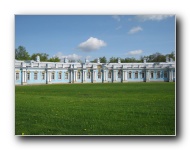 Outside Catherine's Palace in Tsarkoye Selo (Tsar's Village).