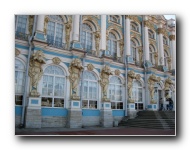 Outside Catherine's Palace in Tsarkoye Selo (Tsar's Village).