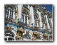 Outside Catherine's Palace in Tsarkoye Selo (Tsar's Village).