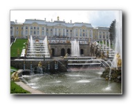 The Grand Cascade, Samson Fountain, and Sea Channel at Peterhof Palace.