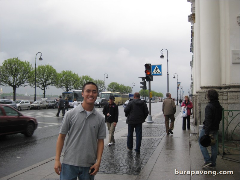 In front of the Hermitage.