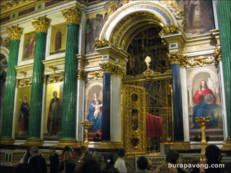 Inside St. Isaac's Cathedral.