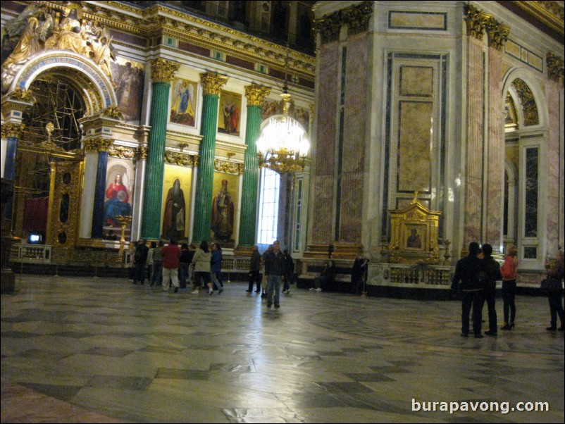 Inside St. Isaac's Cathedral.