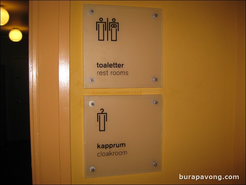 Swedish rest room signs.