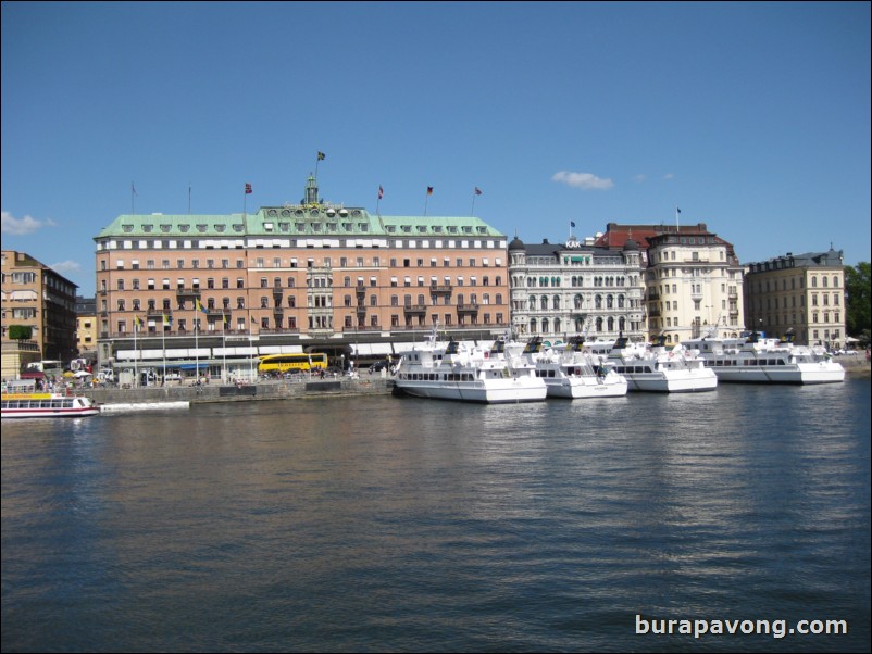 Views of Stockholm from the ferry on Saltsjn bay.