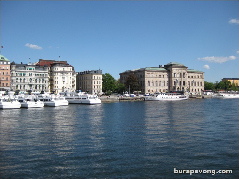 Views of Stockholm from the ferry on Saltsjn bay.