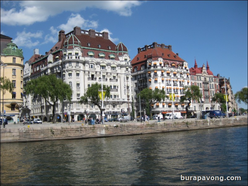 Views of Stockholm from the ferry on Saltsjn bay.