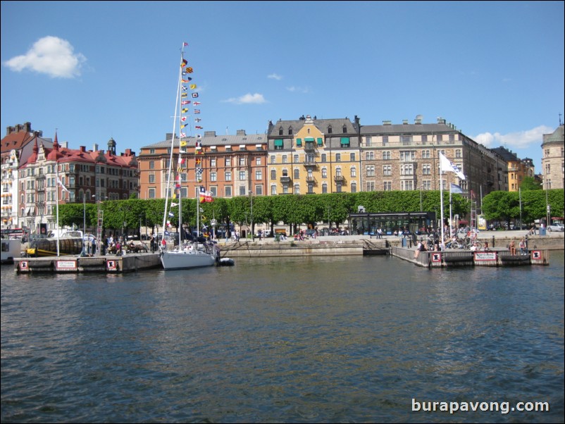 Views of Stockholm from the ferry on Saltsjn bay.