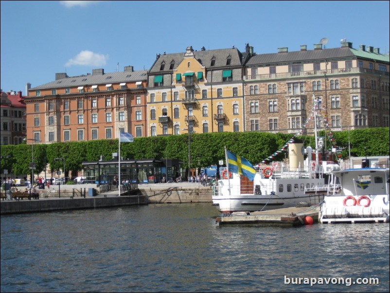 Views of Stockholm from the ferry on Saltsjn bay.