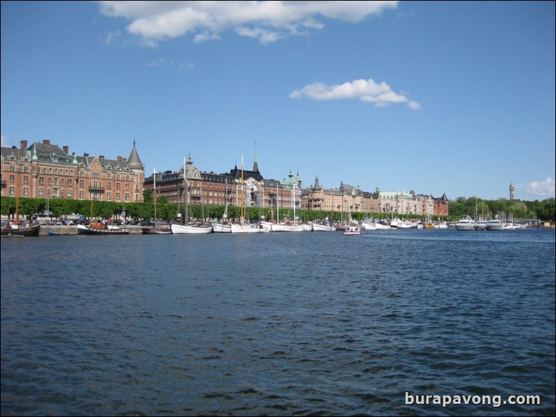 Views of Stockholm from the ferry on Saltsjn bay.