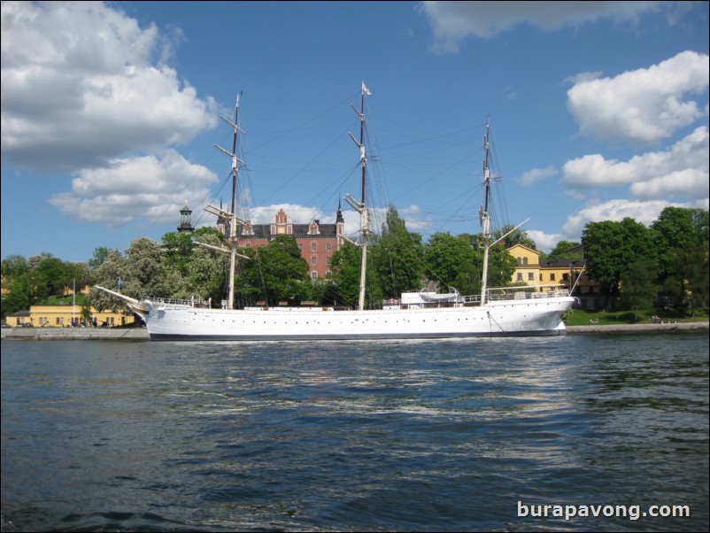 Views of Stockholm from the ferry on Saltsjn bay.