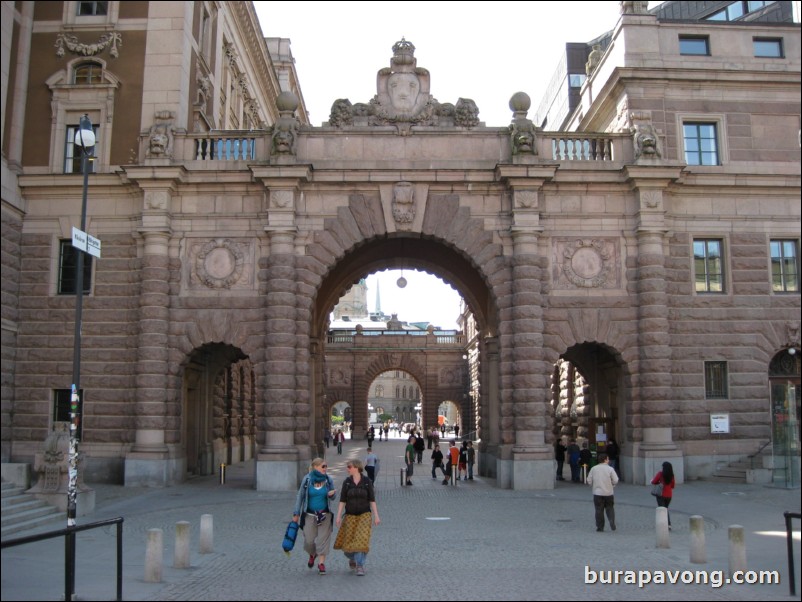 Walking to City Hall from Gamla Stan.