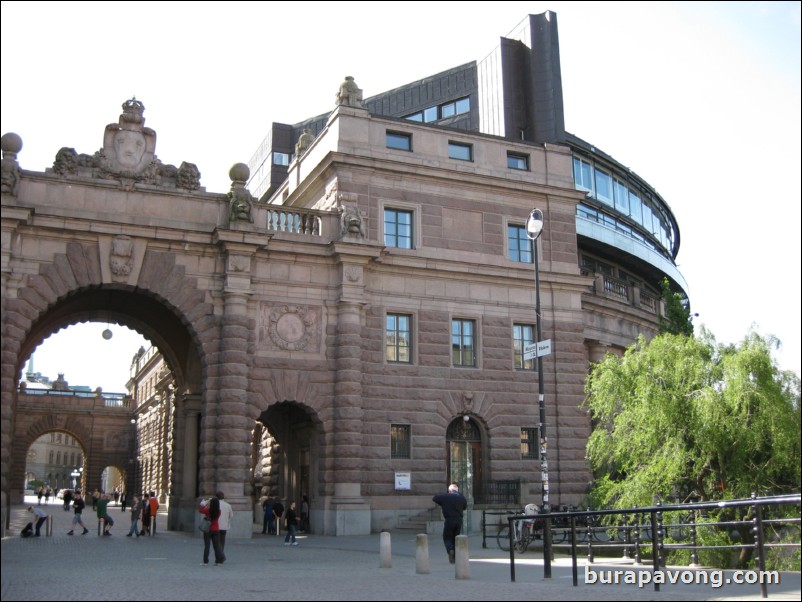 Walking to City Hall from Gamla Stan.