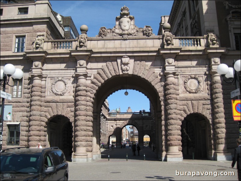 Walking to City Hall from Gamla Stan.