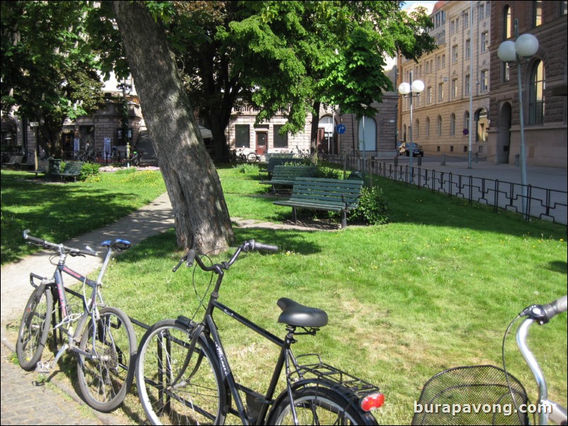 Walking to City Hall from Gamla Stan.