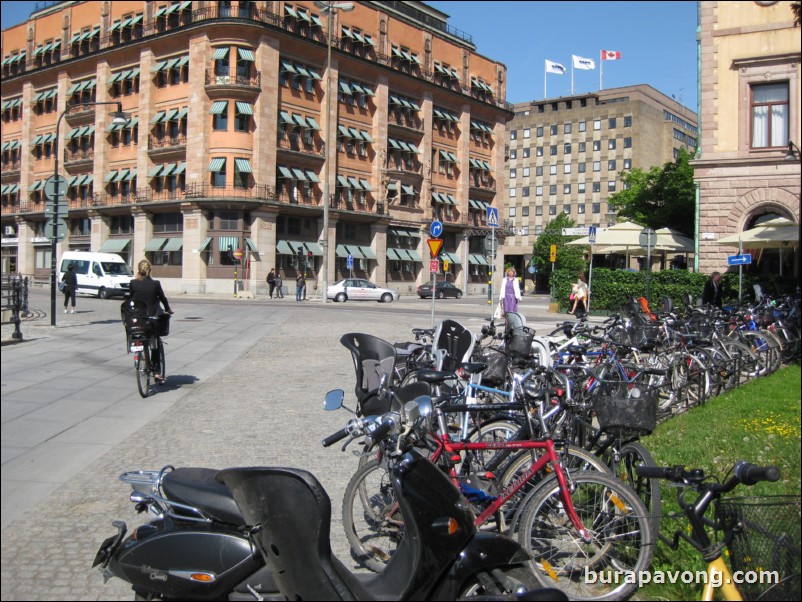 Walking to City Hall from Gamla Stan.