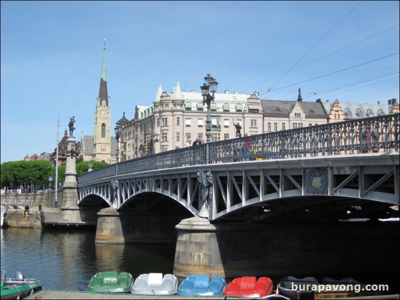 Strandvgen as seen from the island of Djurgrden.