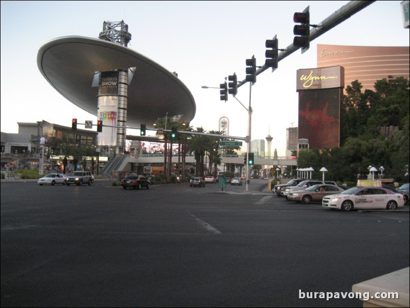 Fashion Show Mall and the Wynn.