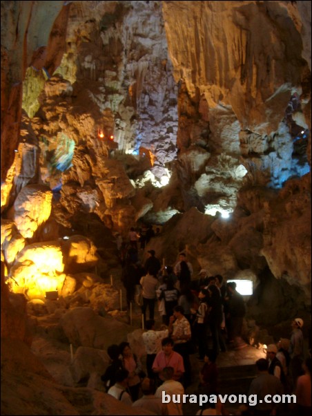 Inside one of the caves of Ha Long Bay.