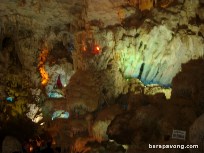 Inside one of the caves of Ha Long Bay.