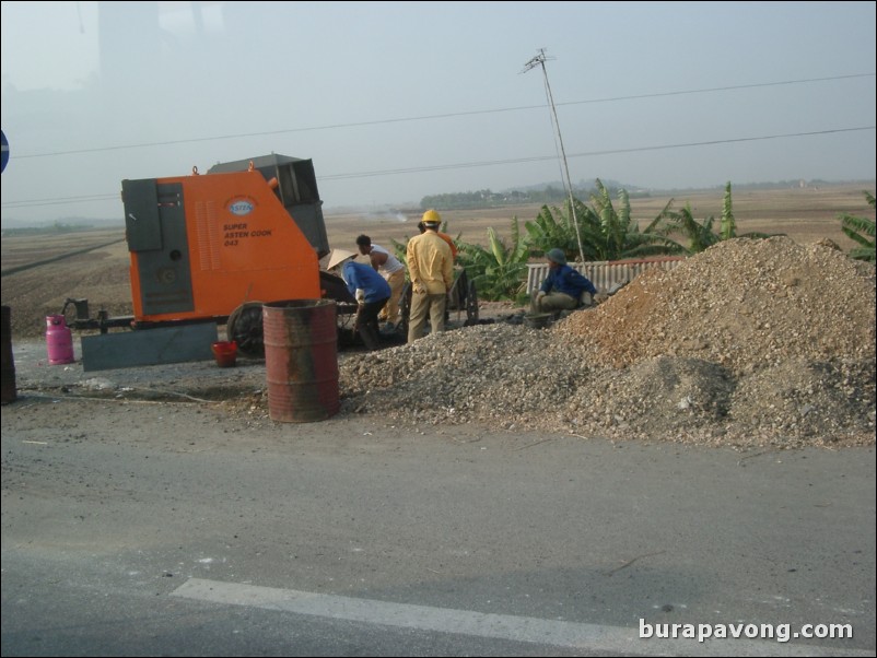 On the road to Hanoi.