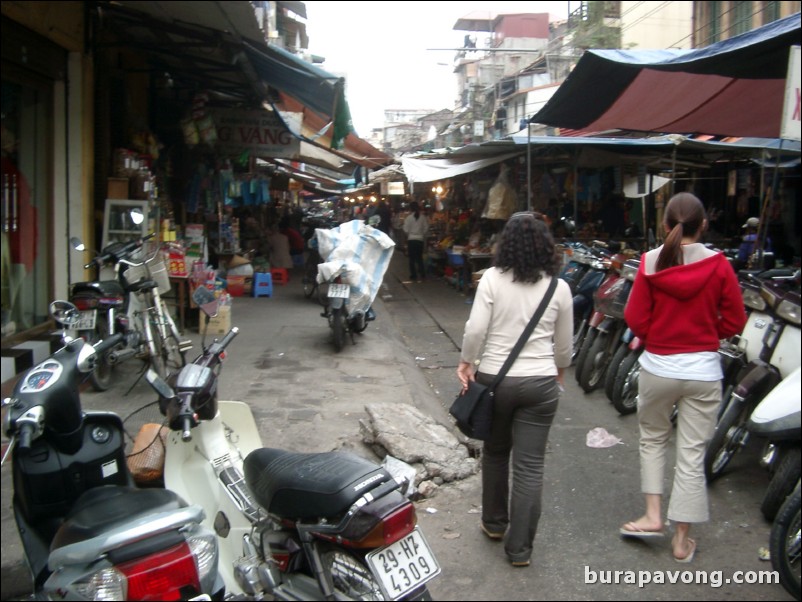 Shopping area in Hanoi.