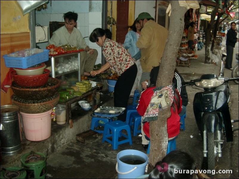 Shopping area in Hanoi.