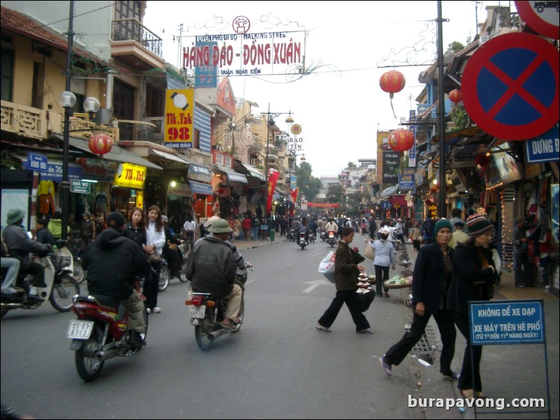 Shopping area in Hanoi.